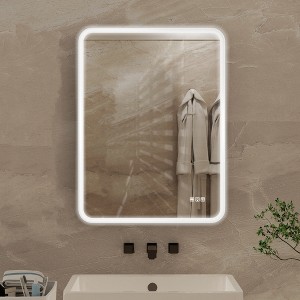 Bathroom Mirror, Vanity Mirror for Bathroom With Anti-Fog function, Wall Bathroom Vanity Mirror Lighted Mirror - 1 of 4