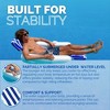 Swimline SunChaser Padded Floating Luxury Pool Lounger Sling Chair Float with Extra Thick Headrest and 2 Cup Holders, Blue/White Stripe - 4 of 4