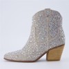 CUSHIONAIRE Bravo Sparkly Rhinestone Western Cowboy Ankle Boots for Women, Glitter Boots With Memory Foam, Wide Widths Available - 2 of 4