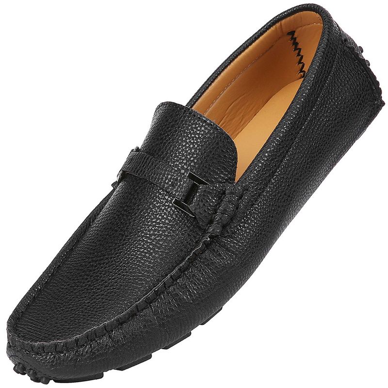 Mio Marino - Men's Buckle Tread Casual Loafers - Jet, Size: 13, 1 of 5