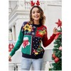 Womens Ugly Christmas Sweater Funny Santa Funny Xmas Holiday Party Knitted Pullover - 2 of 4