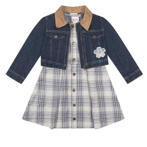Little Lass Toddler Girls 2 Piece Dress & Jacket Set - 1 of 4
