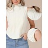 INSPIRE CHIC Women's Sleeveless Textured Business Casual Outfits Trendy Tank Top Mock Neck Shirts - 2 of 4