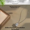 Oval Solitaire Necklace for Women Sterling Silver 2.5 Ct 8A Cubic Zirconia Pendant 18" Chain by Ginger Lyne - 3 of 4