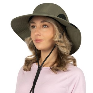 SUN CUBE Wide Brim Sun Hat Adults, Fishing Hats Sun UV Protection, Hiking Bucket Hat Safari Beach Boonie, UPF 50+ - 1 of 4
