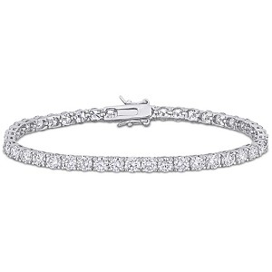 EVERLY JEWELRY | Sterling Silver 9 1/2 CT DEW Created White Moissanite Tennis Bracelet, 7-inch - 1 of 4