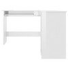 vidaXL L-Shaped Corner Desk High Gloss White 47.2 in. x 55.1 in. x 29.5 in. Engineered Wood - 4 of 4