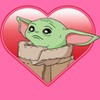 Girl's Star Wars: The Mandalorian Grogu Heart Look Crop T-Shirt - 2 of 3