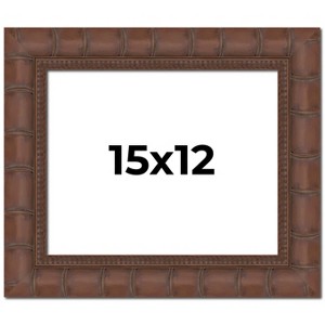 PosterPalooza | 15x12 Wide Bamboo Picture Frame, UV Acrylic, 4 Finishes - Brown, Black, Silver, and Natural - 1 of 4
