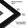 Americanflat Picture Frame in Black Wood with Shatter Resistant Glass - Horizontal and Vertical Formats - Wall Mounted - 12" x 16" - 3 of 4