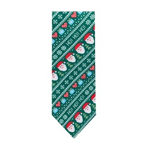 Jacob Alexander Men's Santa Claus Gifts Hearts Snowflakes Diagonal Pattern Regular Length Neck Tie - 1 of 4