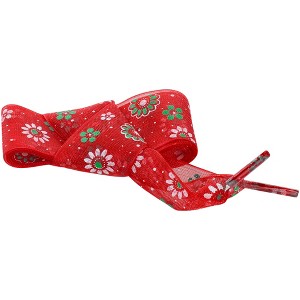 INSPIRE CHIC Flower Prints Flat Chiffon Colorful Shoe Laces 1 Pair - 1 of 4