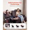 VEVOR Loveseat Recliner Sofa, Power Reclining Couch with Heating & Massage and Timer, PU Leather Recliner Sofa with Center Console, USB Ports,Brown - 3 of 4