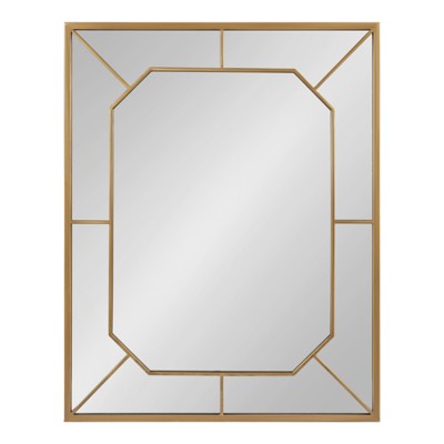 Ardithe Gold Geometric 24x30 Rectangular Vanity Mirror