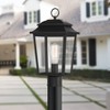 John Timberland Bellis Verde 16" High Traditional Outdoor Post Mount Light Fixture Pole Porch Waterproof Textured Black Metal Clear Glass Shade - 2 of 4