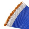 Unique Bargains Flat Brush for Watercolor Plastic Handle with Nylon Bristles Blue 30 Pcs - 3 of 3