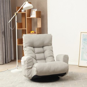 FONTOI Lounge Chair Living Room Swivel Accent Chair Leisure Chair with Side Pocket, Adjustable Head and Waist, Gray 31.1"* 43.3"*34.65" - 1 of 4