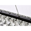 Elegant Lighting Monroe 2 - Light Pendant in  Black - 3 of 4