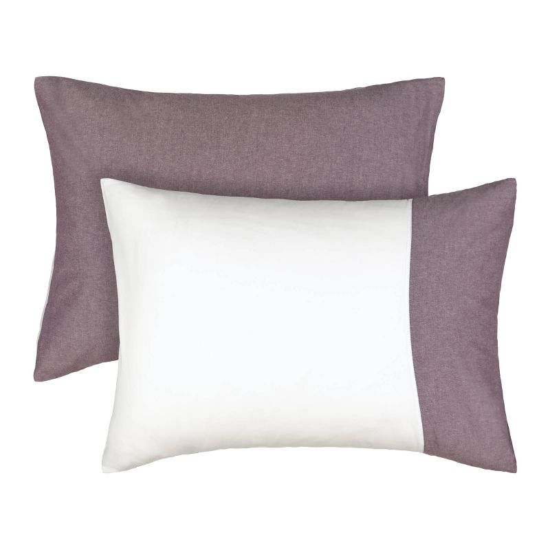 Vue Kinsley Chambray Colorblock Duvet Cover Set, 4 of 6