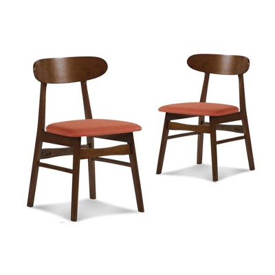 New Classic Furniture, Furniture Morocco Dining Chair with Cushion- Set of 2- Orange