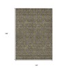 Olive Green Beige And Taupe Floral Washable Indoor Outdoor Area Rug - 3 of 4