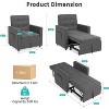 3-in-1 Convertible Sleeper Chair Bed, Pull-Out Sofa Bed with Adjustable Backrest & Modern Linen Fabric, Space-Saving Chair - 2 of 4