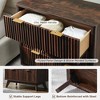 32" Tall Fluted Nightstand, Modern Side Table with Faux Marble Top, 3 Drawers End Table w/Storage, Bedside Table for Bedroom, Living Room - 4 of 4