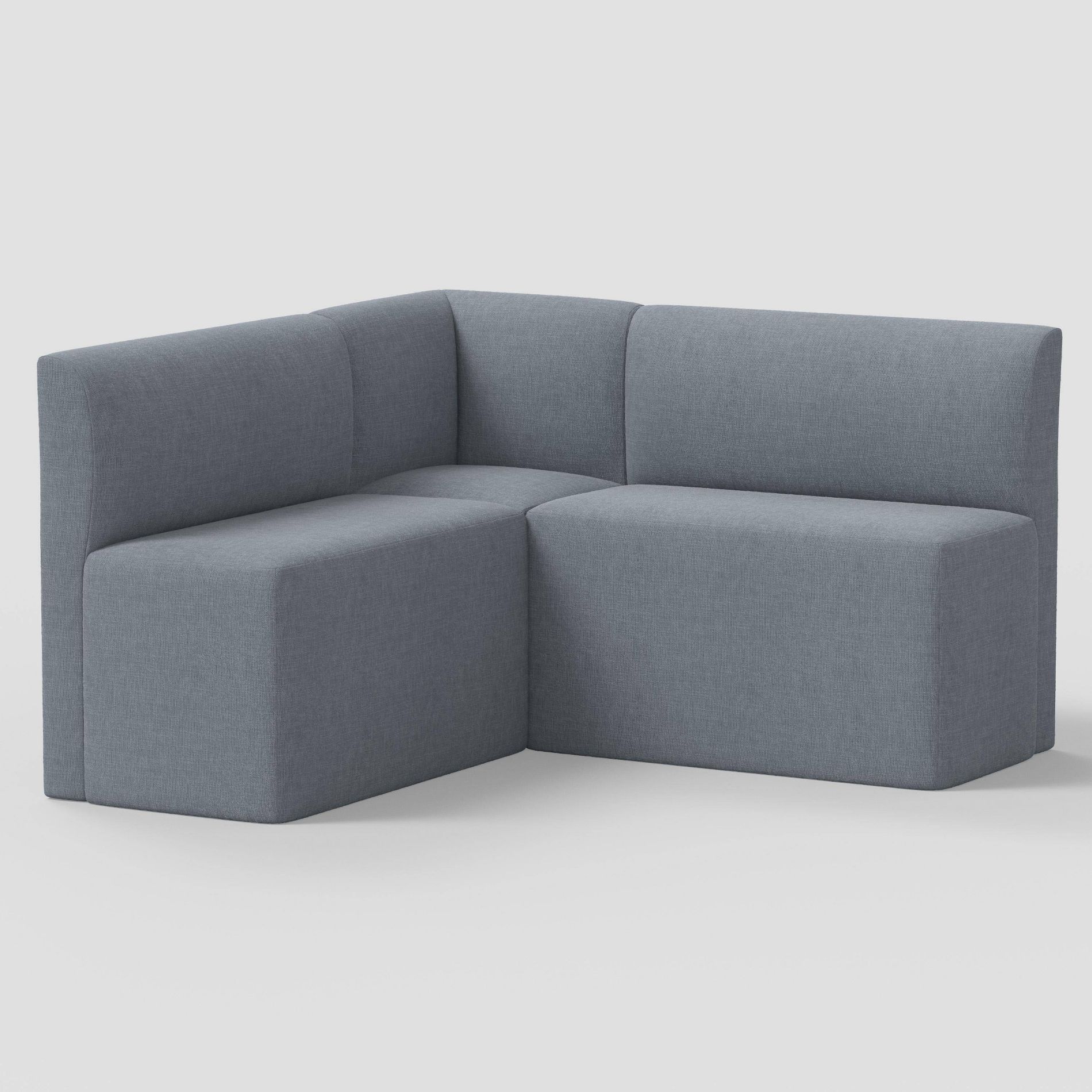 3pc Cora Dining Set with Chair and 2 Banquettes in Performance Textured Weave River - Threshold™