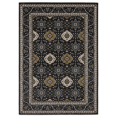 Oriental Weavers Vivian VI04C Navy/ Gold Indoor Area Rug - 5'3" x 7'6"