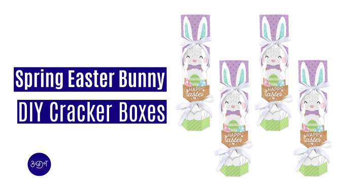 Big Dot of Happiness Spring Easter Bunny - No Snap Happy Easter Party Table Favors - DIY Cracker Boxes - Set of 12, 2 of 10, play video