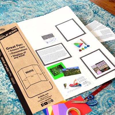 ArtSkills 28&#34; x 40&#34; Tri-Fold Corrugate Project Display Board - White