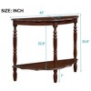 CAVINAS 42 inch Half-Moon Console Table,Modern Entryway Table with Cloud Design Top and Open Shelf for Living Room,Entryway Hallway - 3 of 4