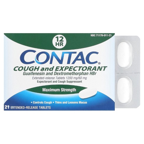 Contac Cough and Expectorant, Maximum Strength, 21 Extended-Release Tablets - image 1 of 2