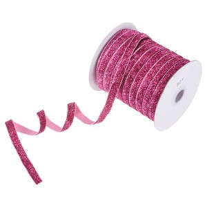 Unique Bargains Metallic Velvet Flexible Ribbon for Crafts 3/8 Inch x 50 Yards 1 Pc - 1 of 4