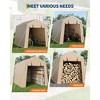 6x8 FT Portable Outdoor Storage Shed with Roll-Up Zipper Door & Vent, 240G Heavy-Duty Shelter Waterproof PE Tarp, UV-Resistant Carport for Motorcycle - 4 of 4