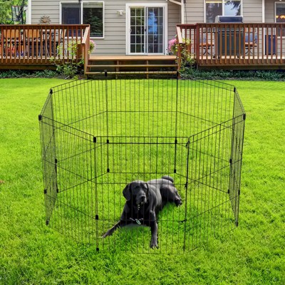 IRIS USA 36" Black Metal 8-Panel Pet Playpen