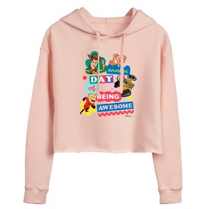 Women's - Disney - Another Day Of Being Awesome Cropped Graphic Hoodie - 1 of 3