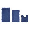 Lilly Crochet Collection 100% Cotton Tufted Reversible 3-Piece Bath Rug Set – Super Absorbent, Machine Washable Bathroom Mats with Crochet Pattern - 2 of 4