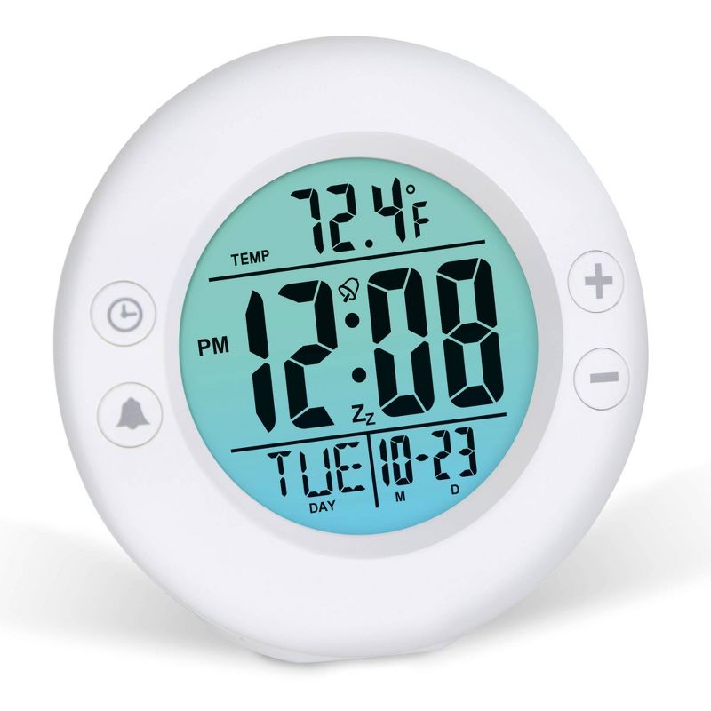 Digital Color Fade Alarm Clock White - Westclox, 2 of 3