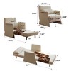 Luck Live 28.34 inch multifunctional sofa bed, with one cushion, beige - 2 of 4