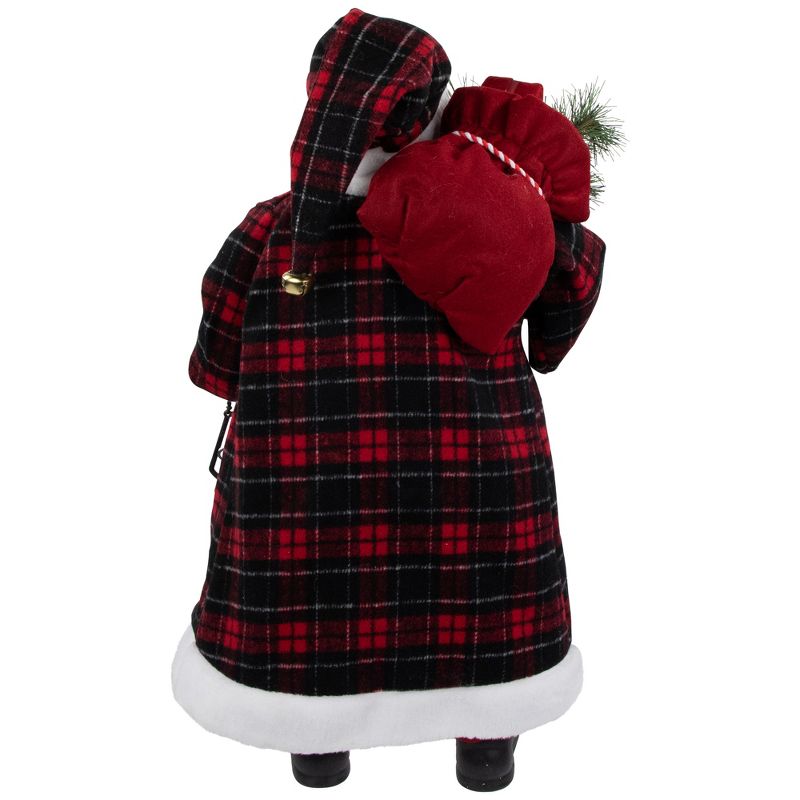 Northlight 24" Red and White Santa Claus with Lantern and Gift Bag Christmas Figure, 5 of 6