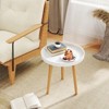 Costway Round Side Table Sofa Coffee End Accent Table Nightstand Home Furniture - 4 of 4