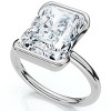 Pompeii3 Certified 4Ct Radiant Solitaire Diamond Engagement Ring 14k Gold or Pt Lab Created - 3 of 4