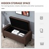 Kumasinova 36" Linen Storage Ottoman Bench,Entryway Bench with Lift-Top,Ottoman Foot Rest with Rubberwood Legs,End of Bed Storage Bench for Bedroom - 3 of 4