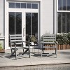 Flash Furniture Tolleson Commercial Grade Adirondack Dining Chair with Fold Out Cup Holder, Weather Resistant Recycled HDPE Adirondack Chair - 2 of 4