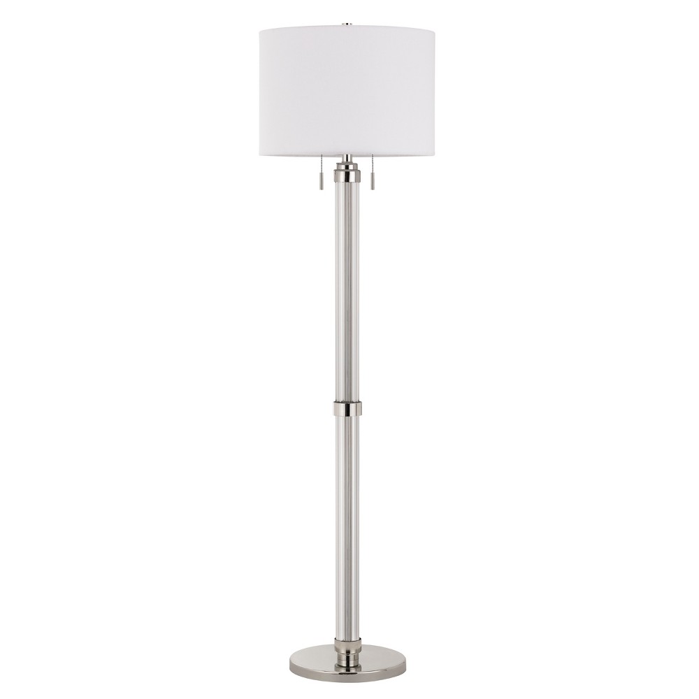 60W X 2 Montilla Metal/Acrylic Floor Lamp With Fabric Shade (Lamp Only) - Cal Lighting, Multi-Colored