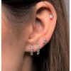 Gold Hoop Earrings Huggie for Women Cubic Zirconia 14k Gold Plated Small Huggie Hoops Earrings Hypoallergenic Jewelry Gifts - 3 of 4