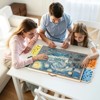 VEVOR 1500 Piece Rotating Puzzle Board with 4 Colorful Felt Drawers and Cover, 34x25 in Portable Wooden Table, Gray - 2 of 4