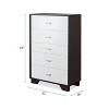 NicBex Rustic 5-Drawer Tall Bedroom Dressers,Chest of Drawers for Bedroom,Entryway,Wooden Dresser Chest - 4 of 4