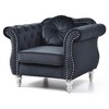 Transitional Upholstered Flared Armchair with Comfortable Seating and Easy Assembly for Living Room - 3 of 4